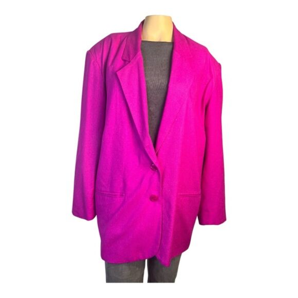 Anna and Frank Fuchsia Silk Blazer – Size M - Picture 1 of 5